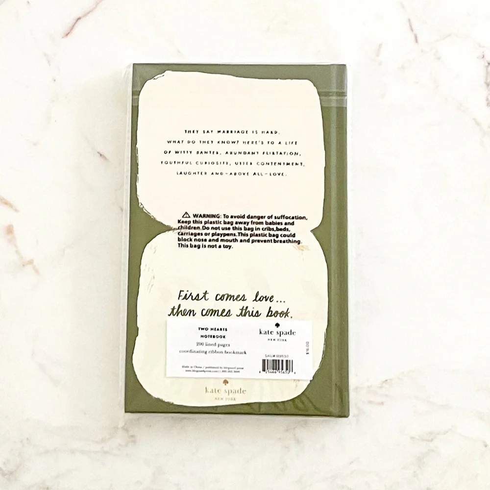 Kate Spade New York Two Hearts Notebook NEW